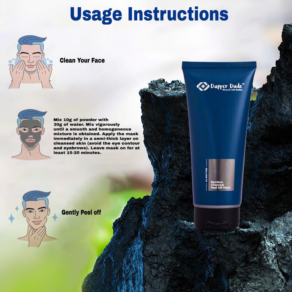 Bamboo Charcoal Peel Off Mask Dapper Dude