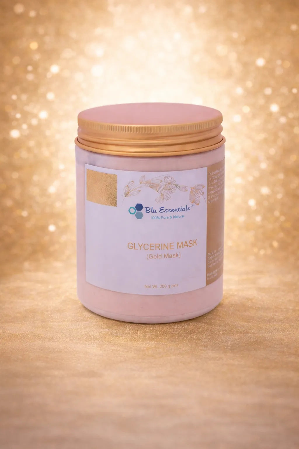 Blu Essentials 24K Pure Gold Face Mask, 50mL, rich in antioxidants, enhances skin renewal and blood flow, perfect for skin...