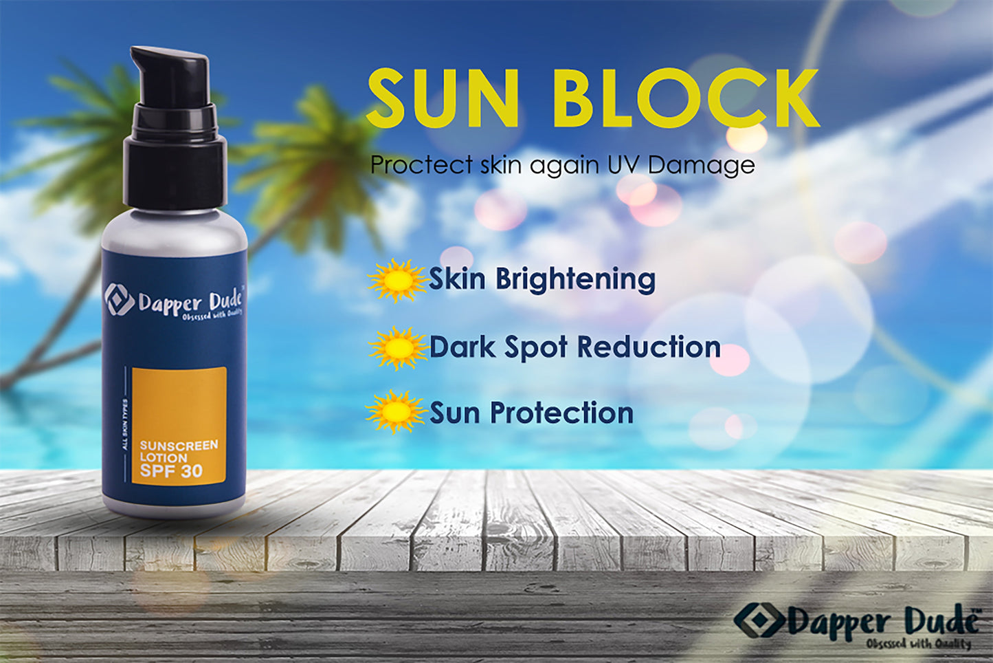 Sunscreen Lotion SPF30 Dapper Dude 