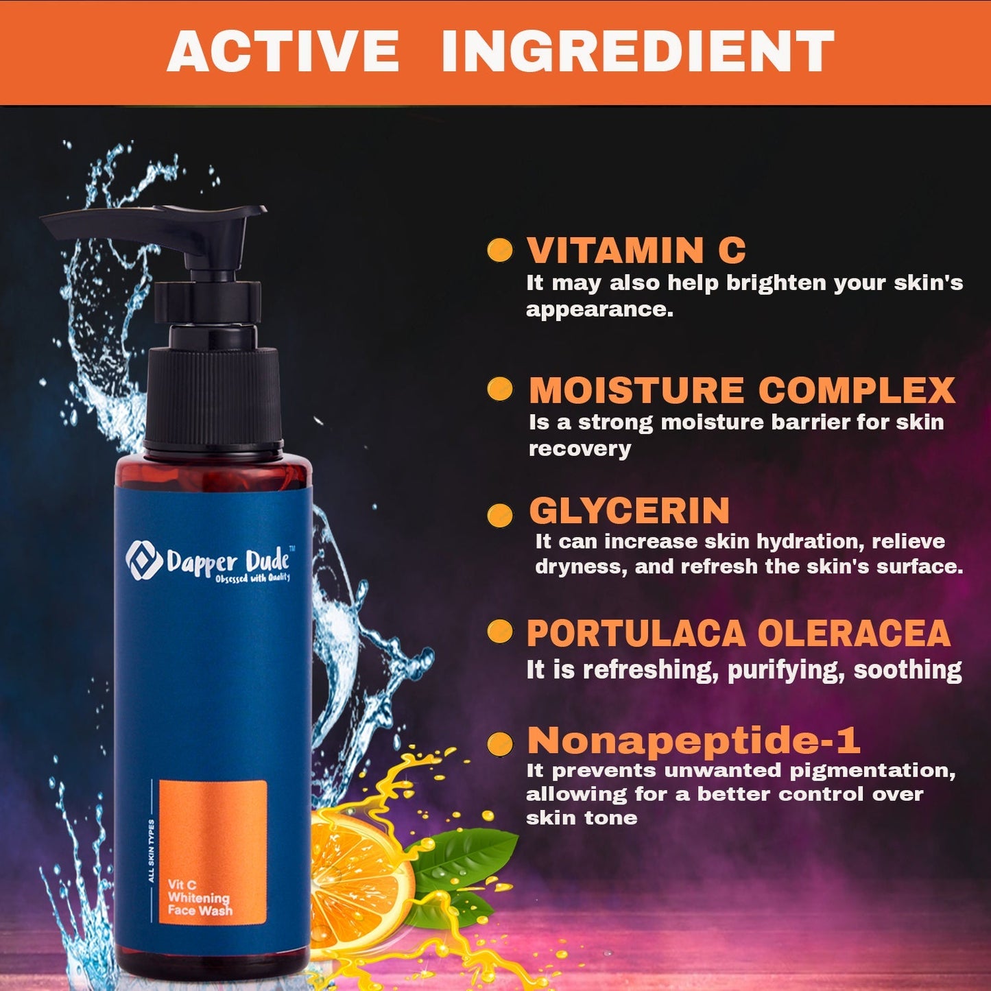 Vitamin C Whitening Face Wash Dapper Dude 