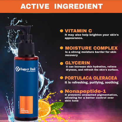 Vitamin C Whitening Face Wash Dapper Dude 