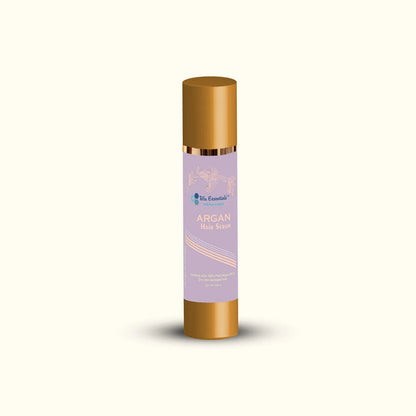 Blu Essentials Argan Hair Serum in a sleek bottle, 50mL size, enriched with pure Argan oil for deep hair nourishment.