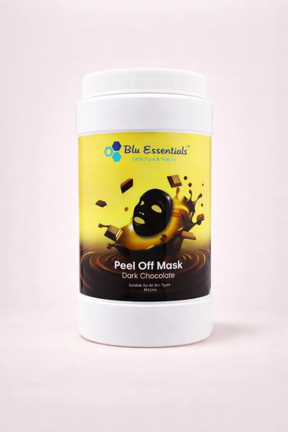 Blu Essentials Dark Chocolate Peel Off Mask 500g, rich brown color, part of Skin Care and Facial Cleansing Kits collection.