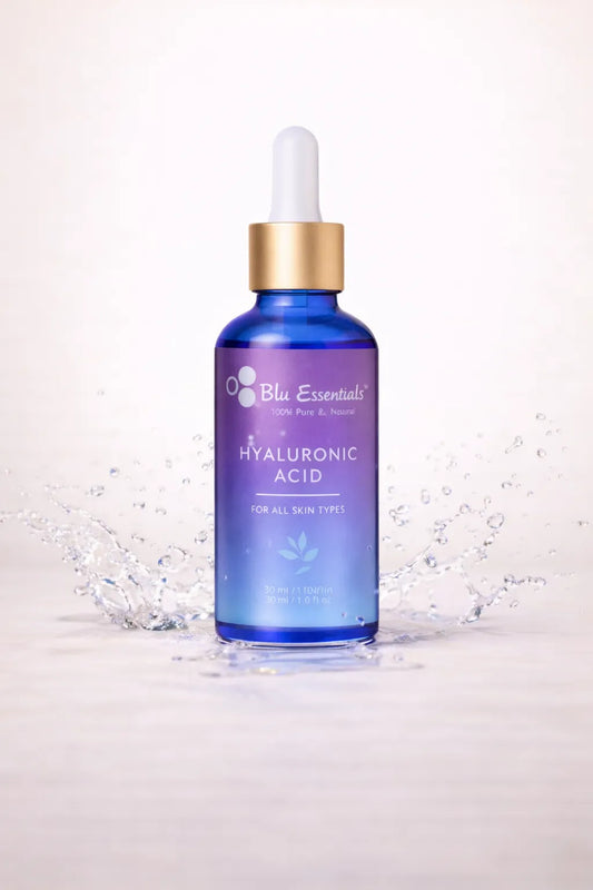 Blu Essentials Hyaluronic Acid Face Serum in a sleek 30ml bottle, ideal for hydration; perfect for skin care and best sell...