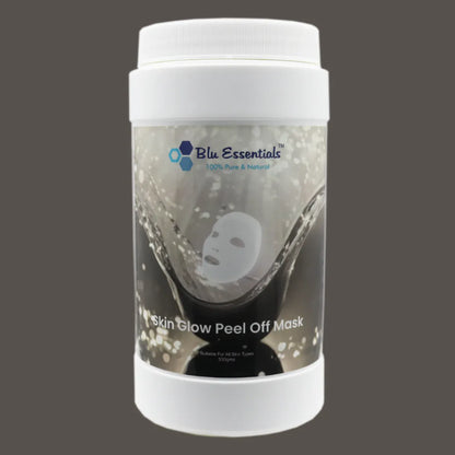 Blu Essentials Skin Glow Peel Off Mask 500g, brightening facial mask in a vibrant package, perfect for skin care and salon...