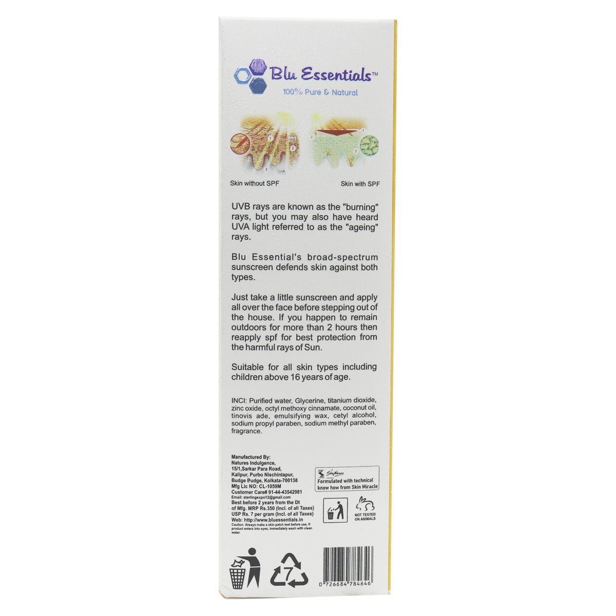 Face Sunscreen SPF 30 UVB + UVA